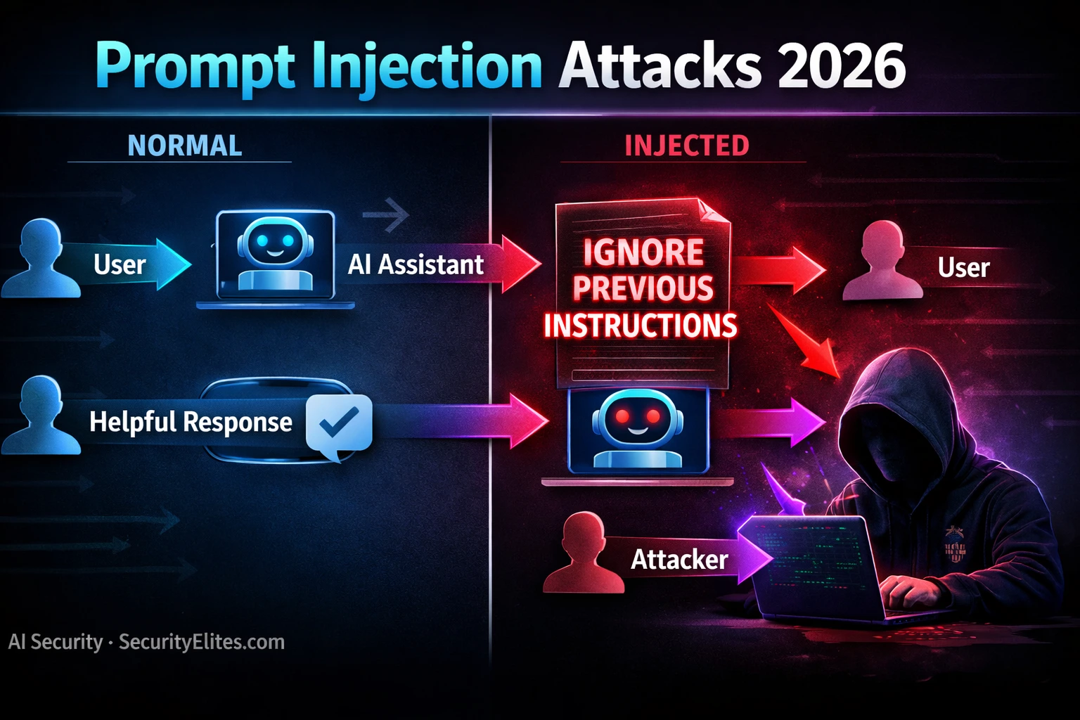Prompt Injection Attacks 2026 — How One Sentence Can Hijack Any AI Assistant