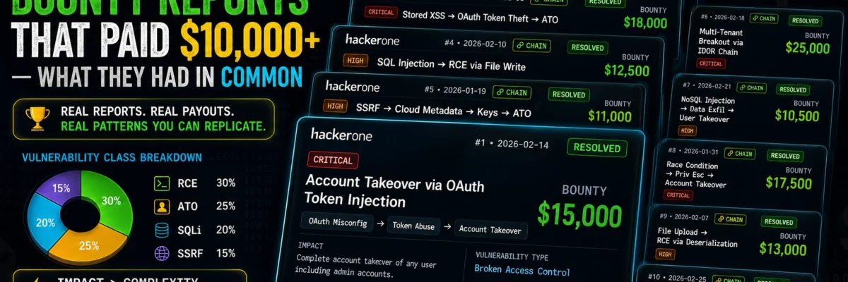 10 Real Bug Bounty Reports That Paid $10,000+ — What They Had in Common