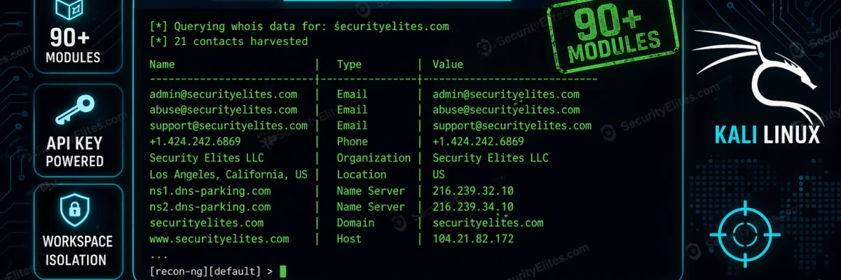 Recon-ng Tutorial 2026 — Modular OSINT Framework for Professional Reconnaissance | Tools Day21