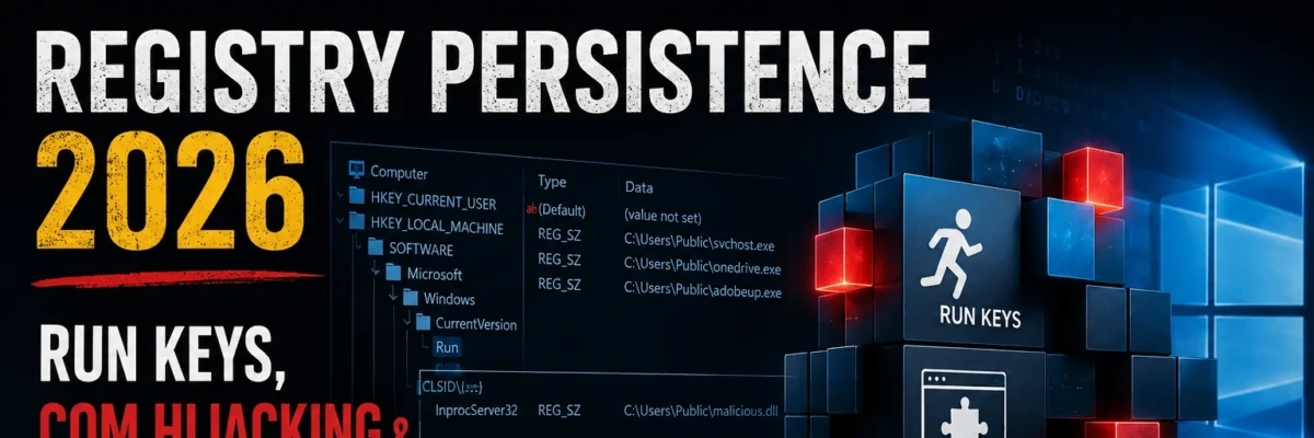Registry Persistence 2026 — Run Keys, COM Hijacking & Boot Execute | Hacking Course Day 38