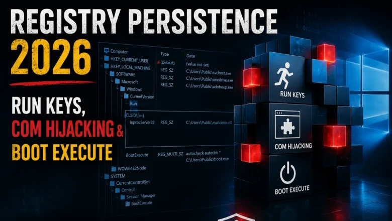 Registry Persistence 2026 — Run Keys, COM Hijacking & Boot Execute | Hacking Course Day 38