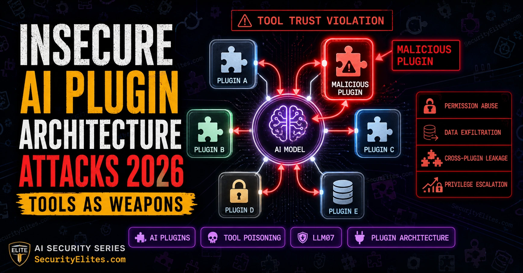 insecure ai plugin architecture attacks 2026 tools as weapons image Insecure AI Plugin Architecture Attacks 2026 — When Tools Become Weapons