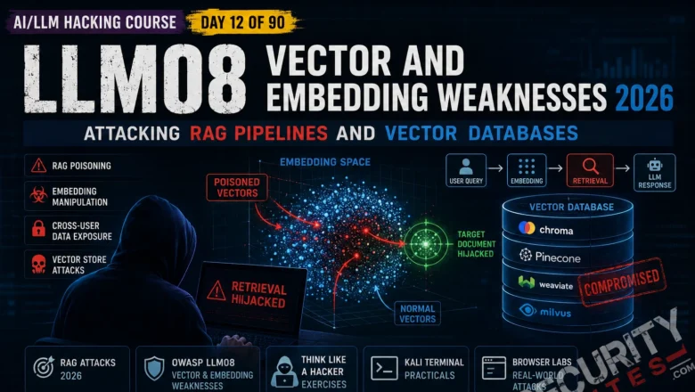 LLM08 Vector Embedding Weaknesses — RAG Attack Guide | AI LLM Hacking Course Day 12