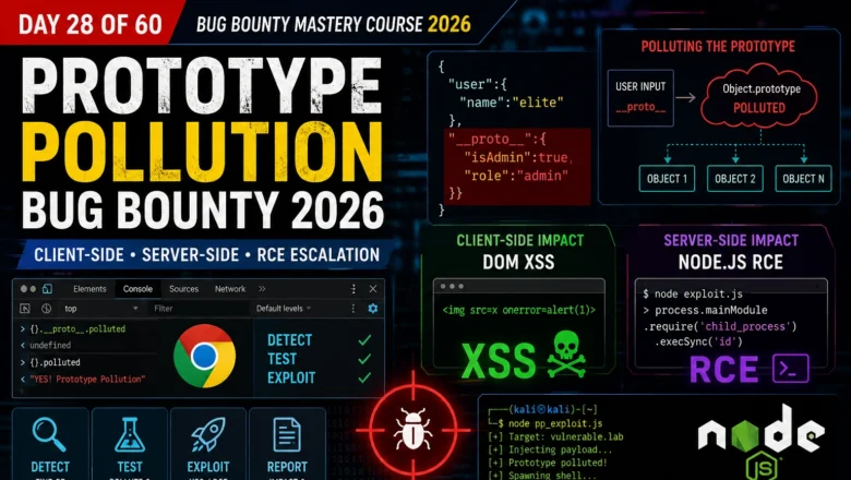 Prototype Pollution Bug Bounty — Client-Side, Server-Side & RCE Escalation | BB Day 28