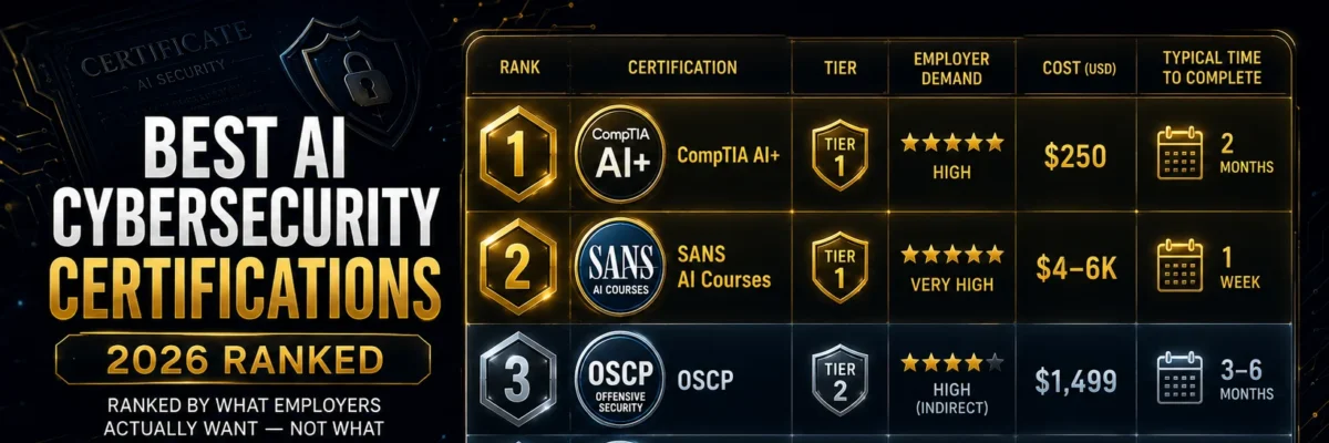 Best AI Cybersecurity Certifications in 2026 — Ranked by What Employers Actually Want