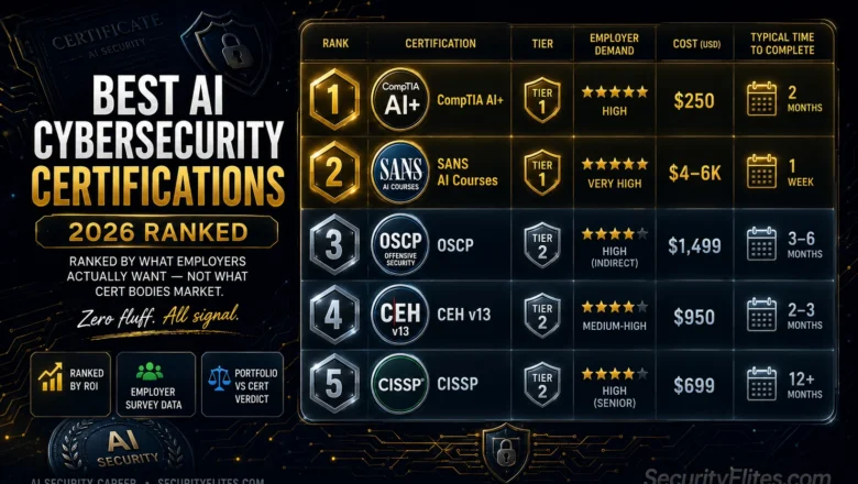 Best AI Cybersecurity Certifications in 2026 — Ranked by What Employers Actually Want