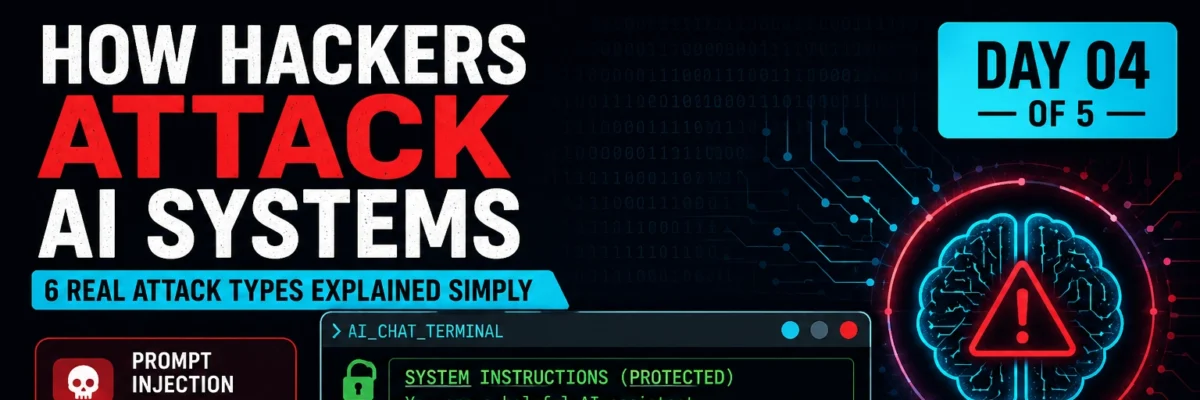 How Hackers Attack AI Systems — 6 Real Attack Types Explained Simply (2026) | AI Basics Day 4