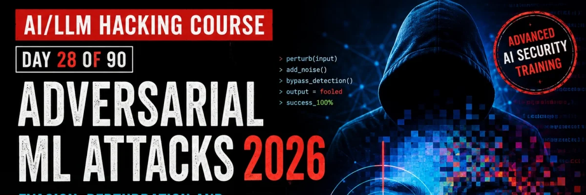 How to Perform Adversarial ML Attacks Testing in 2026 | AI LLM Hacking Course Day 28 of 90