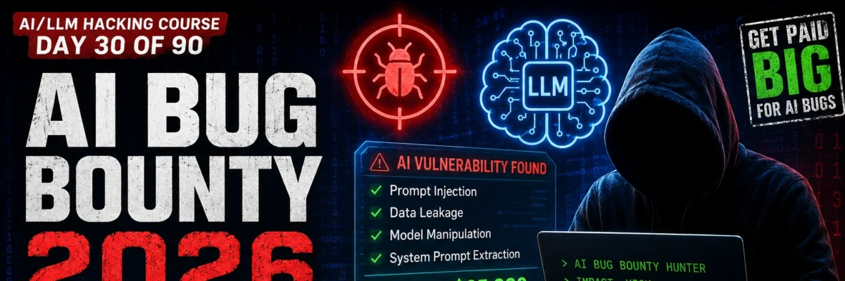 AI Bug Bounty 2026 — Finding, Reporting and Getting Paid for AI Vulnerabilities | AI LLM Hacking Course Day 30 of 90