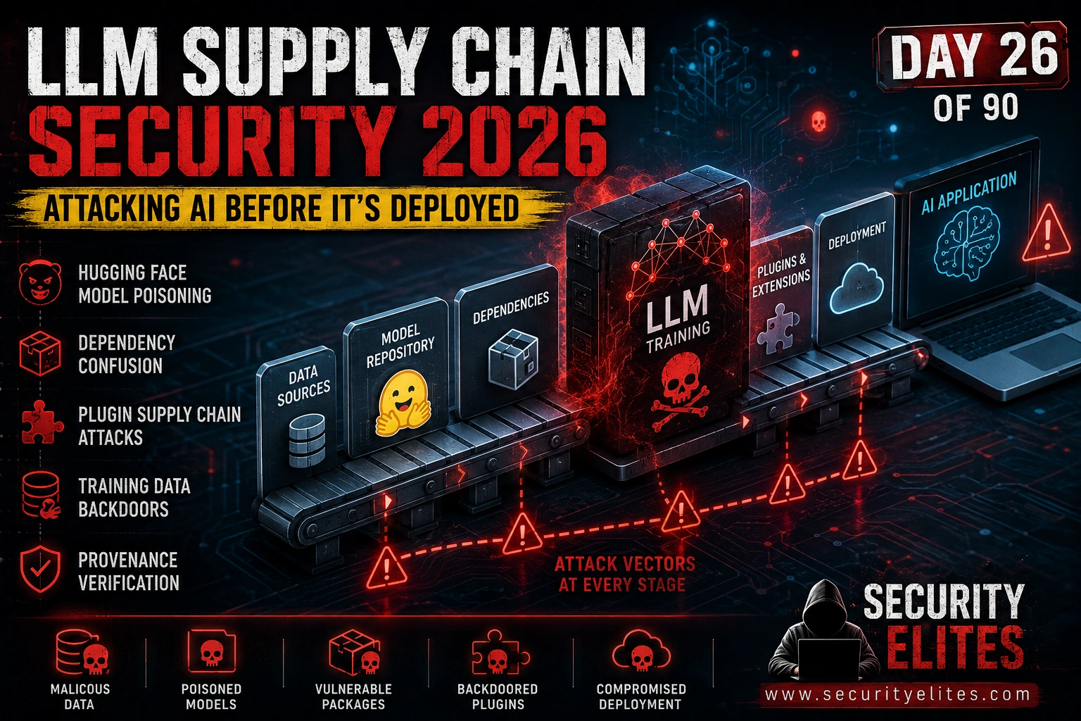 llm supply chain security 2026 featured image How to Assess LLM Supply Chain Security in 2026 — Complete Attack Guide | AI LLM Hacking Course Day 26