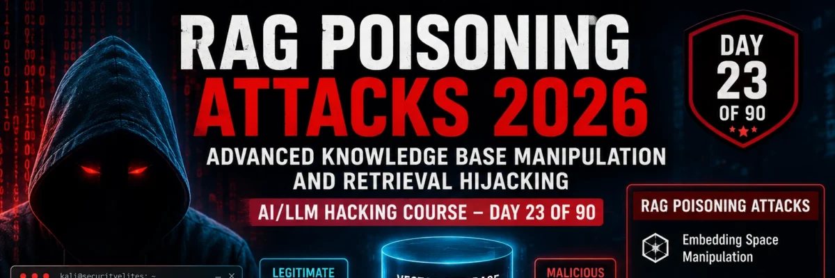 How to Execute Advanced RAG Poisoning Attacks in 2026 | AI LLM Hacking Course Day 23