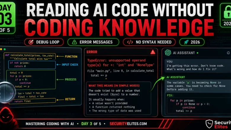 Reading and Debugging AI Code Without Coding Knowledge | Mastering Coding with Day 3 of 5
