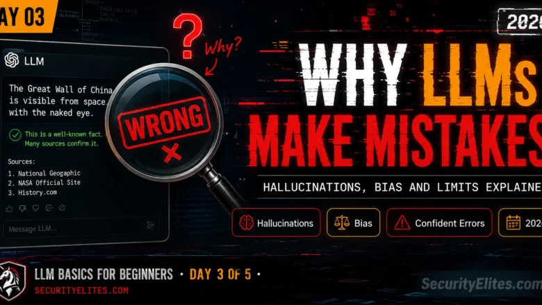 Why LLMs Make Mistakes — Hallucinations, Bias and Limits Explained | LLM Basics Day 3 of 5