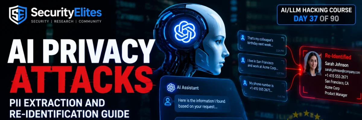 AI Privacy Attacks — PII Extraction and Re-Identification Guide | AI LLM Hacking Course Day 37 of 90