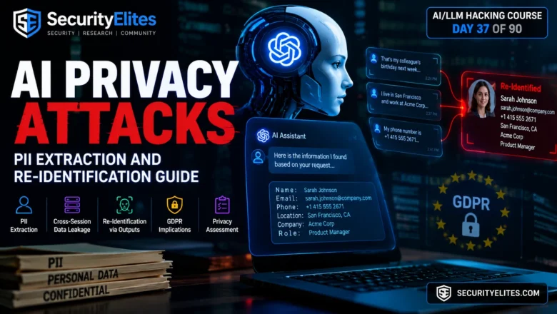 AI Privacy Attacks — PII Extraction and Re-Identification Guide | AI LLM Hacking Course Day 37 of 90
