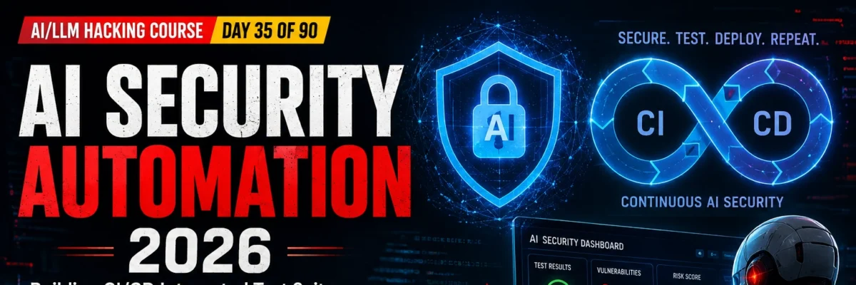 AI Security Automation 2026 — CI/CD LLM Security Testing Guide | AI LLM Hacking Course Day 35 of 90