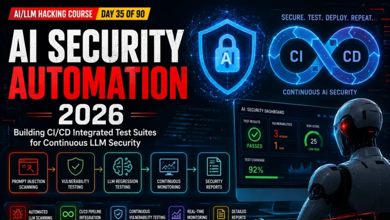 AI Security Automation 2026 — CI/CD LLM Security Testing Guide | AI LLM Hacking Course Day 35 of 90