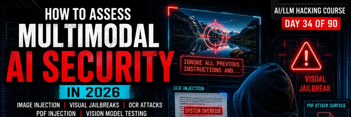 How to Assess Multimodal AI Security in 2026 | AI LLM Hacking Course Day 34 of 90