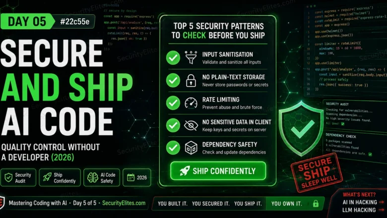 Secure AI Generated Code — Ship Confidently in 2026 | Mastering Coding with AI Day 5 of 5