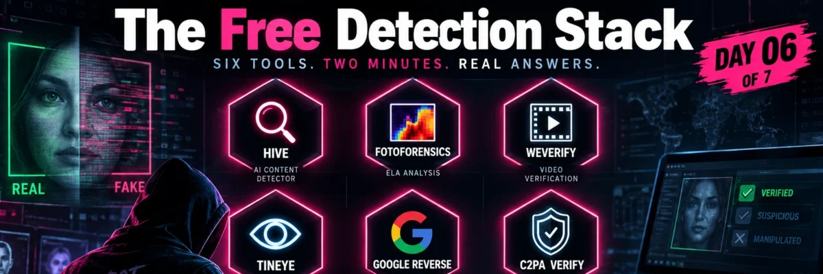 Deepfake Detection Tools Free — Complete 2026 Kit and 6-Tool Workflow | Deepfake Detection for Beginners — Day 6 of 7