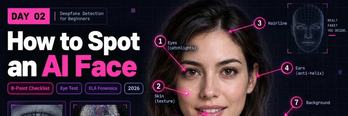How to Spot AI Generated Faces — The Complete Visual Checklist | Deepfake Detection for Beginners — Day 2 of 7