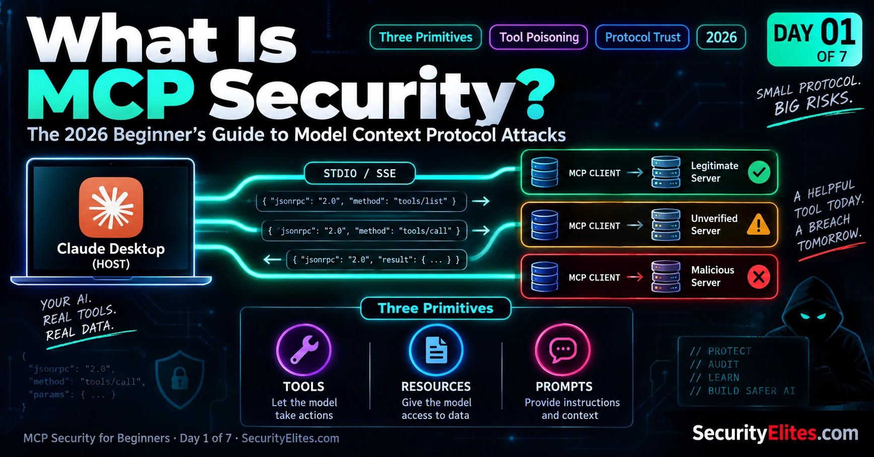 what is mcp security 2026 model context protocol attacks image What Is MCP Security — Real 2026 Beginner Complete Guide | MCP Security — Day 1 of 7